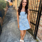 Ingrid Embroidered Denim Dress