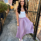 Sunburst Pleated Skirt- Lilac