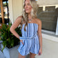Mandy Stripe Belted Romper
