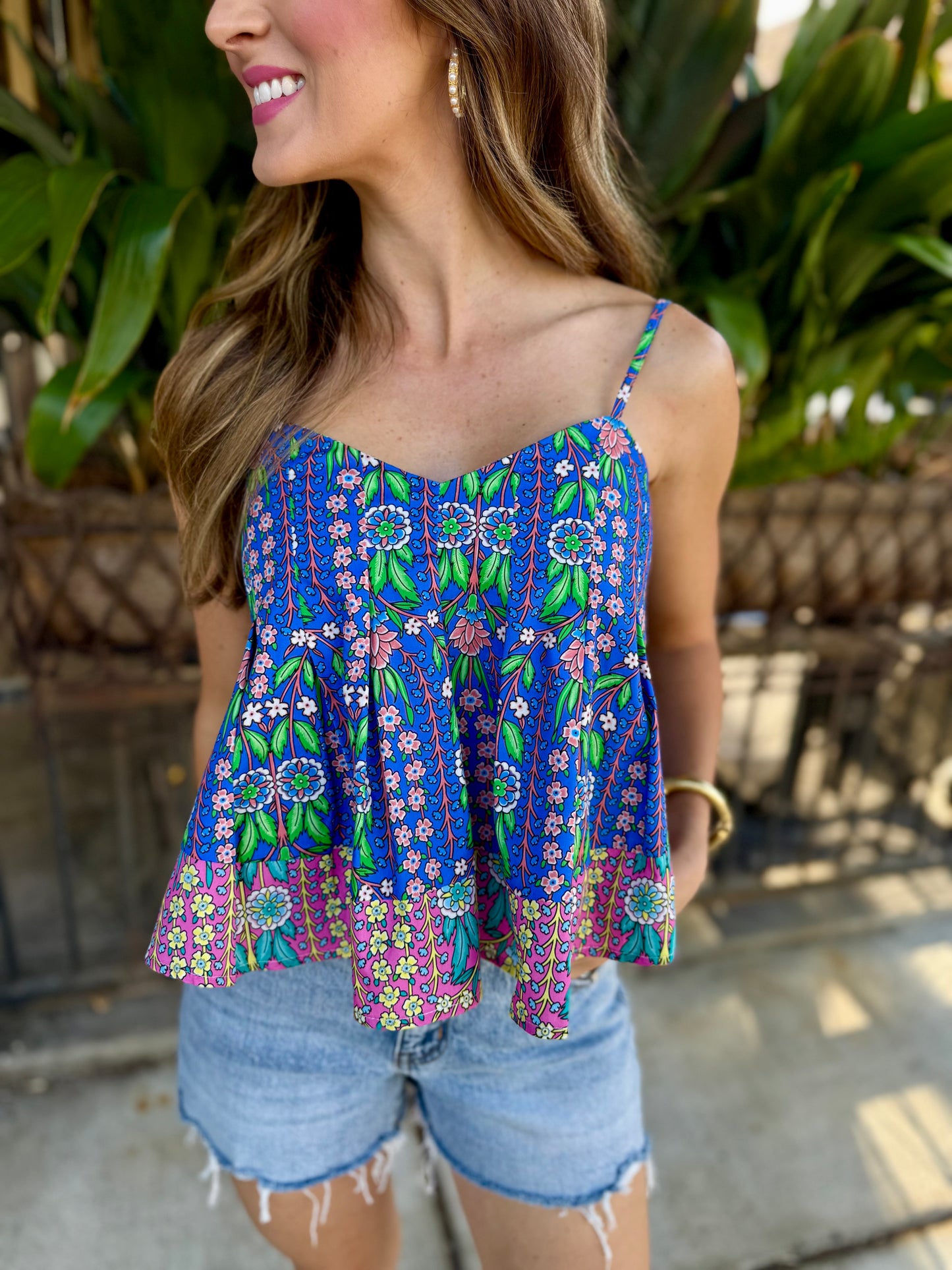 Emily Tank Top- Blue