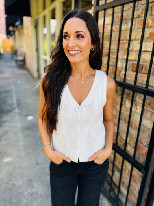 Z Supply Bryce Sweater Vest- Crystal