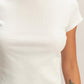 Betty Basic Ribbed Tee- Off White