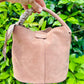 Shelley Suede Crossbody Bag- Tan