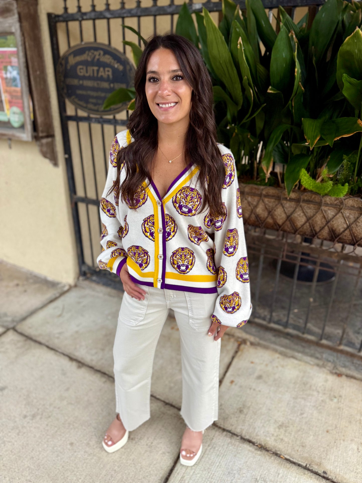 LSU Tiger Rhinestone Cardigan
