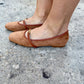 Jamie Suede Mary Jane Flats- Camel