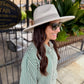 Maison Boho Suede Hat- Ivory