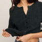 Z Supply Valor Short Sleeve Cardigan- Emerald Cove