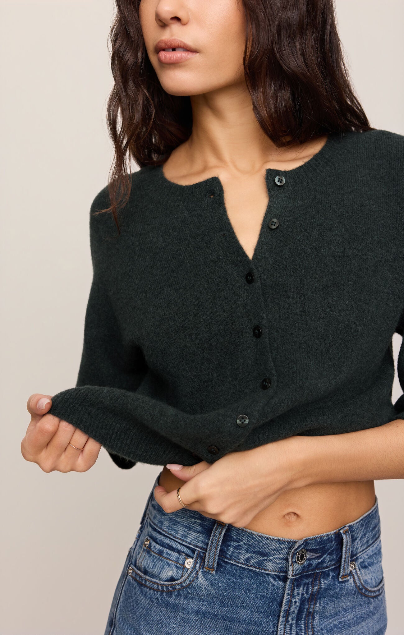 Z Supply Valor Short Sleeve Cardigan- Emerald Cove