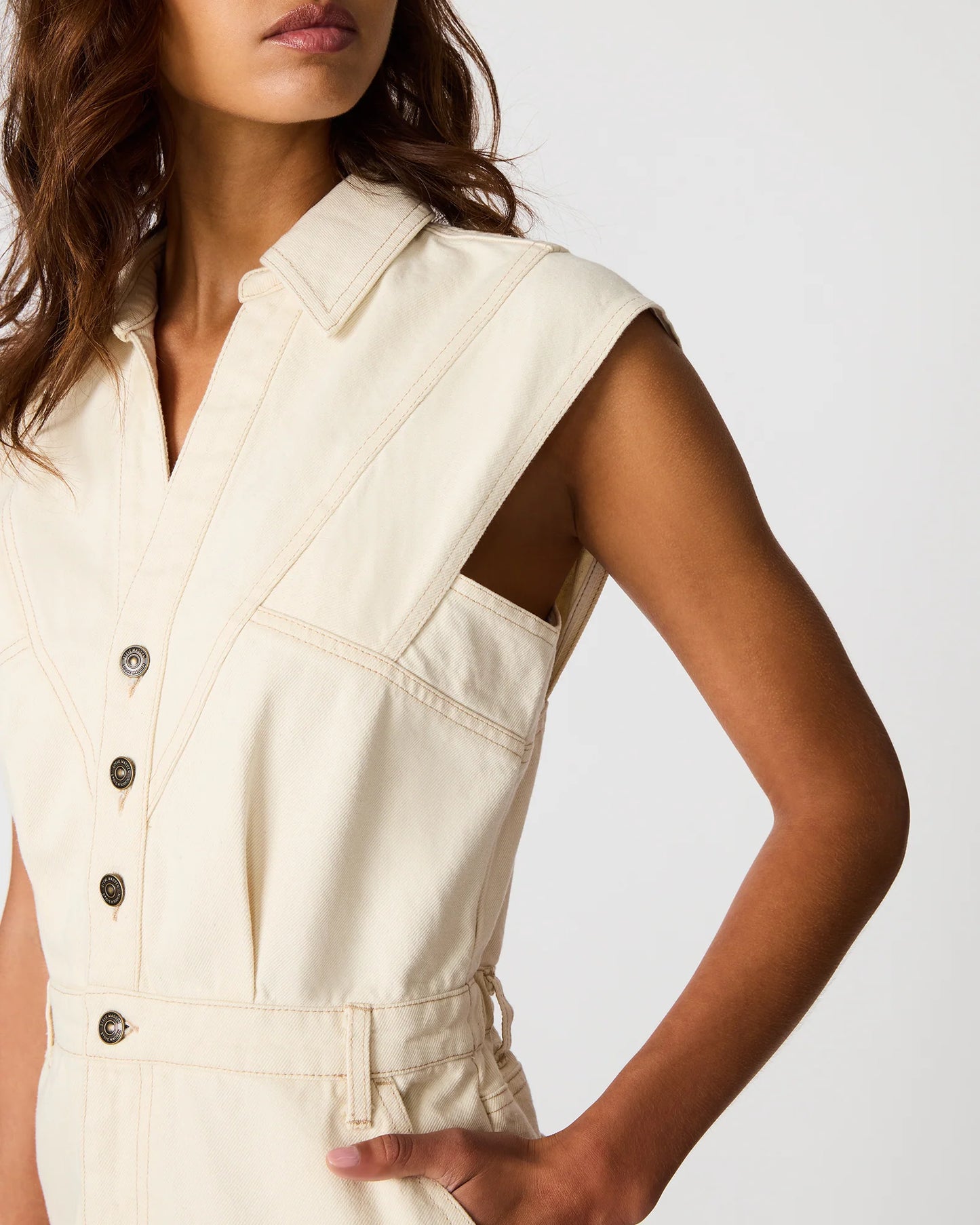 Felicite Denim Dress-Natural
