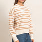Devin Striped Sweater- Taupe
