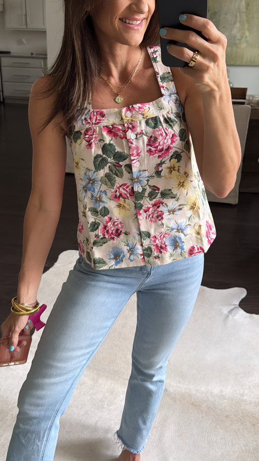 Celandine Crossback Top- Rose