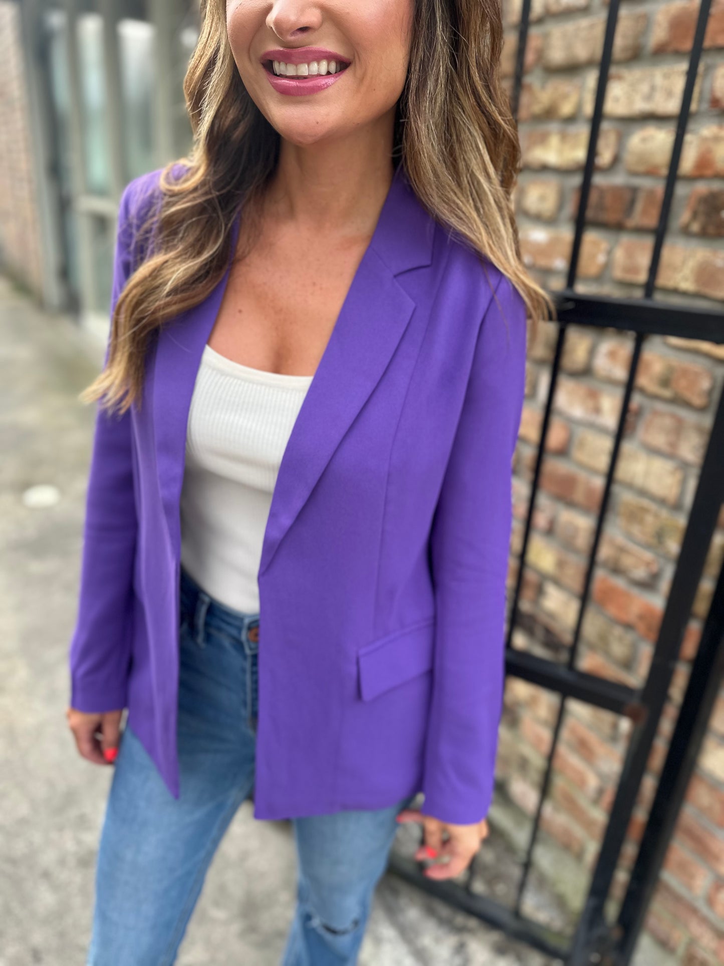 Scarlett Pocket Blazer- Purple