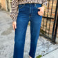 Pleaser High Rise Wide Ankle Denim- Magic Hour