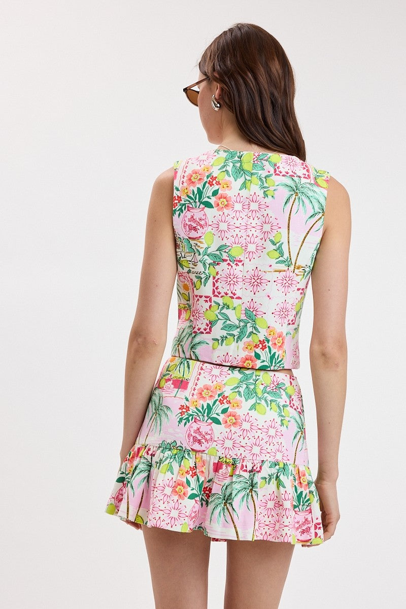 Breezy Tropical 2 PC SET- Resort Pink