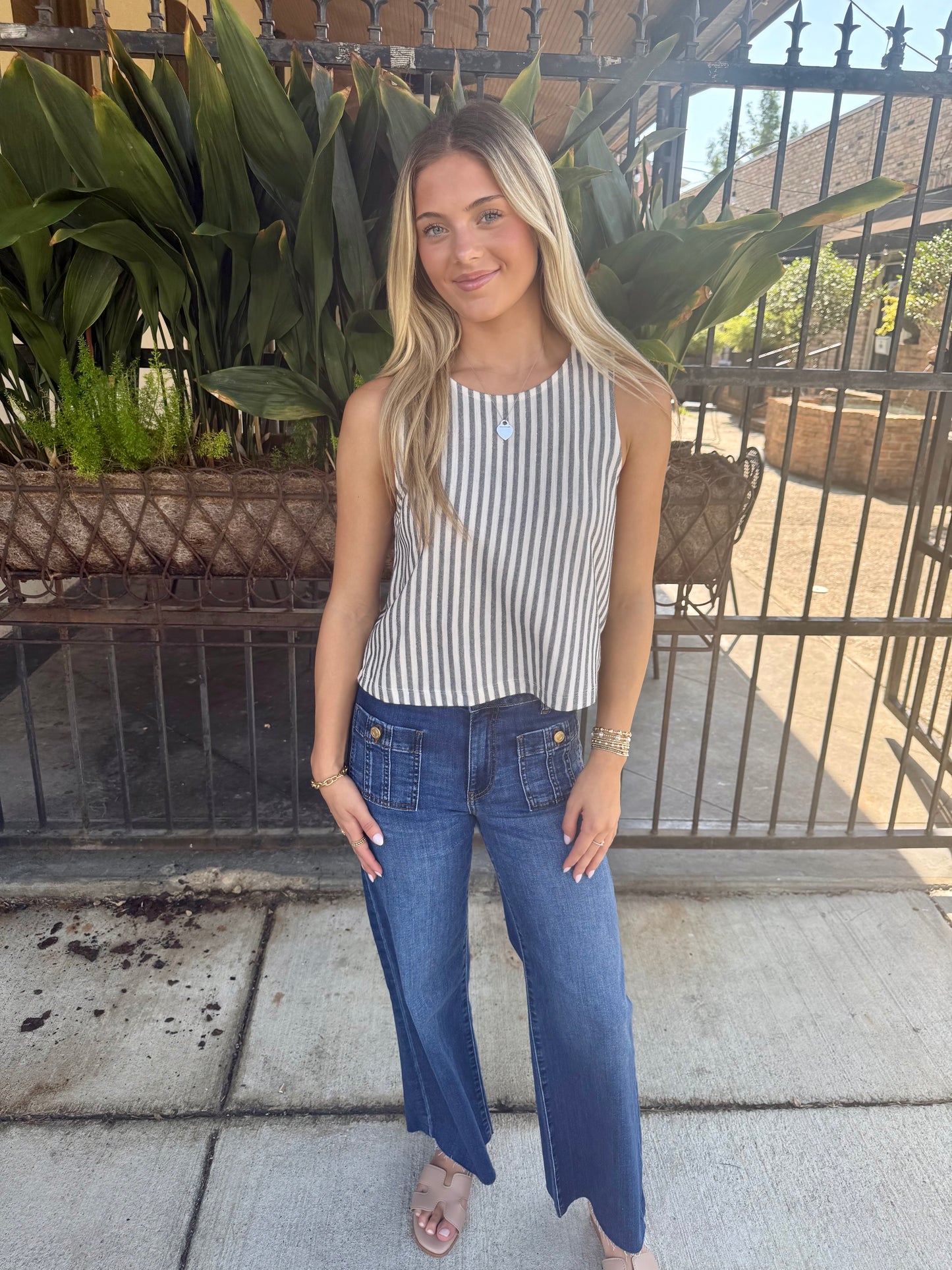 Z Supply Sloane Striped Top- Eclipse