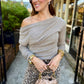 Planchard Asymmetrical Top- Mocha