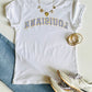 Louisiana Backwards Graphic Tee- White