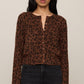 Z Supply Medina Leopard Cardigan- Burnt Umber