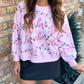 Millie Falala Lights Sweatshirt- Pink