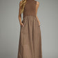 Polly Polka Dot Maxi- Brown