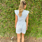 Starlet Gingham Romper- Sky Blue