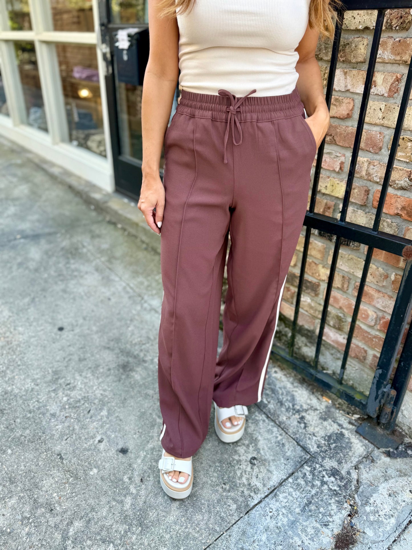 Z Supply Saunder Track Pant- Sandalwood