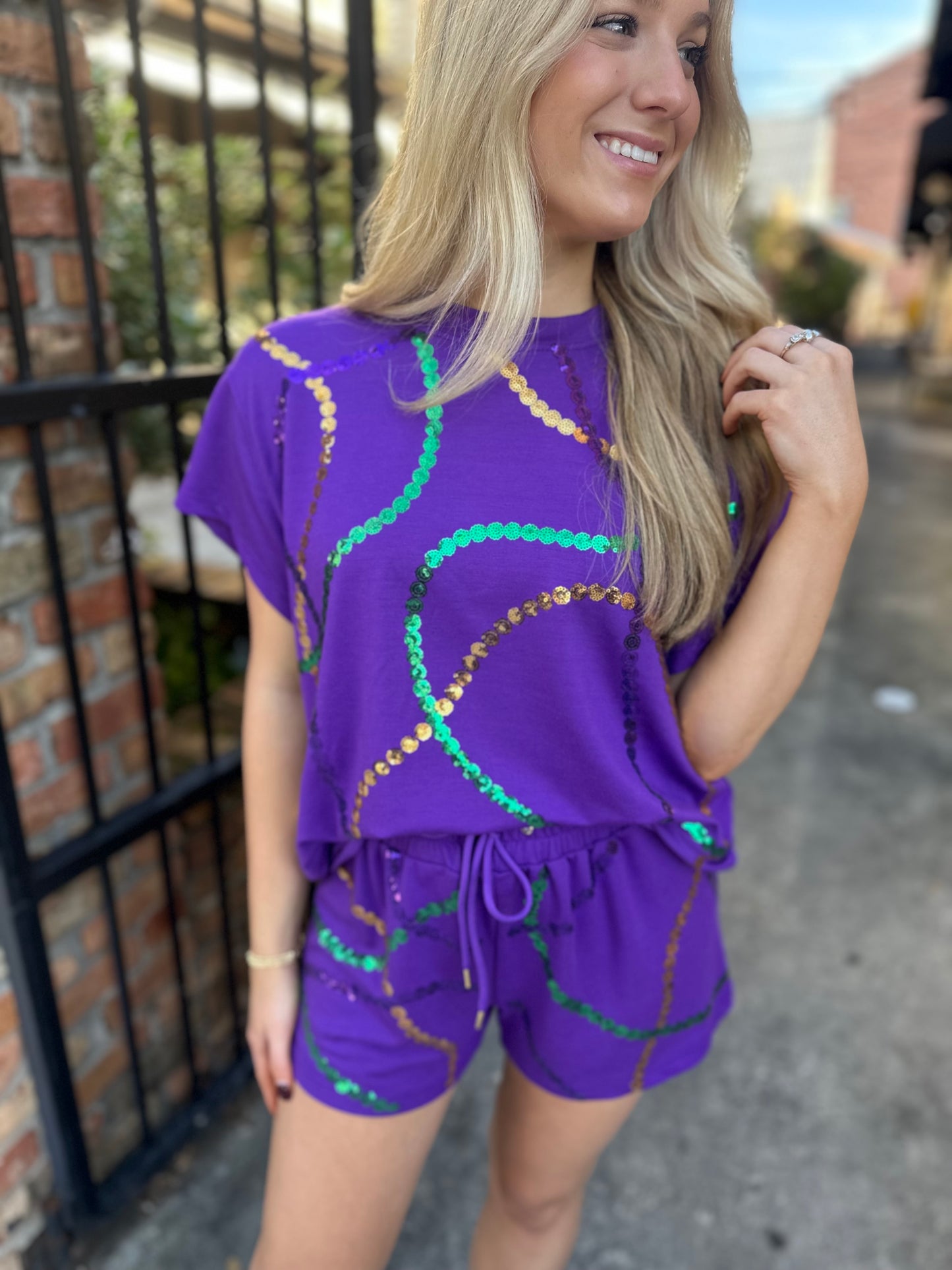 Emily Bead Top & Shorts Set