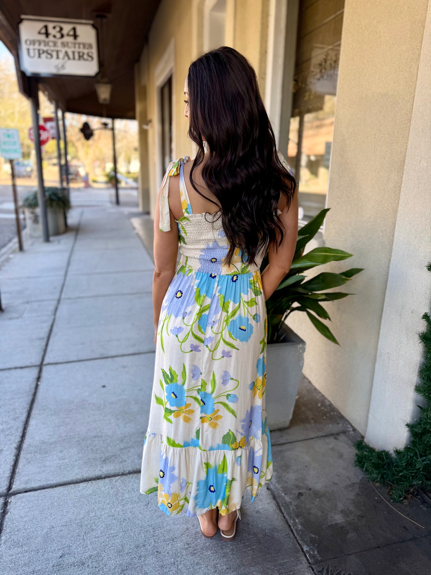 Fresh Cut Maxi Dress- Cream
