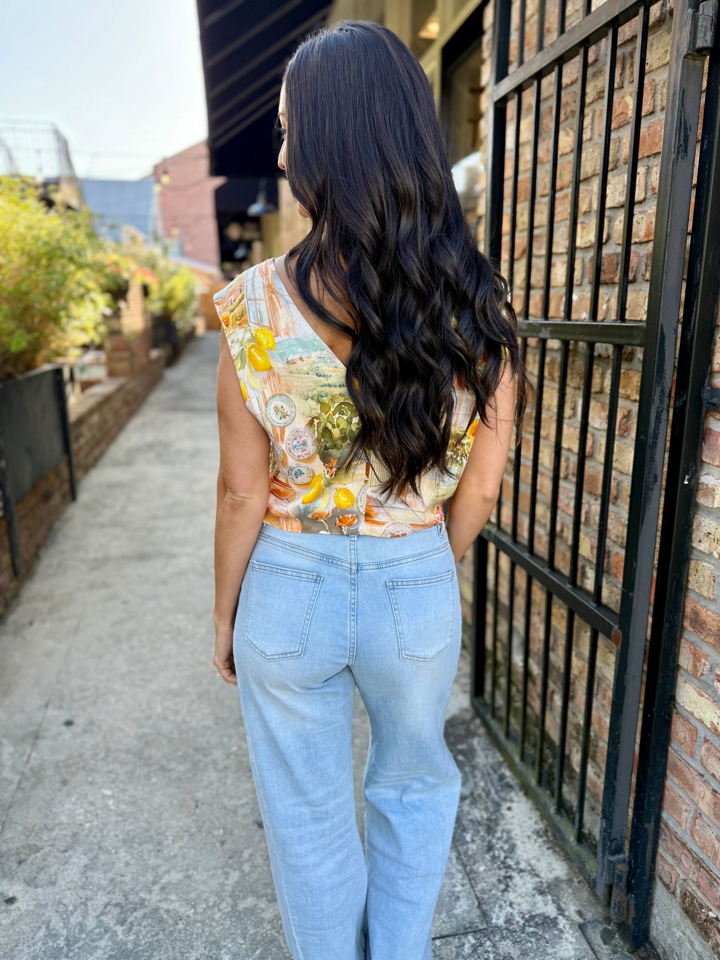 Limoncello Ruched Tank- Sunflower