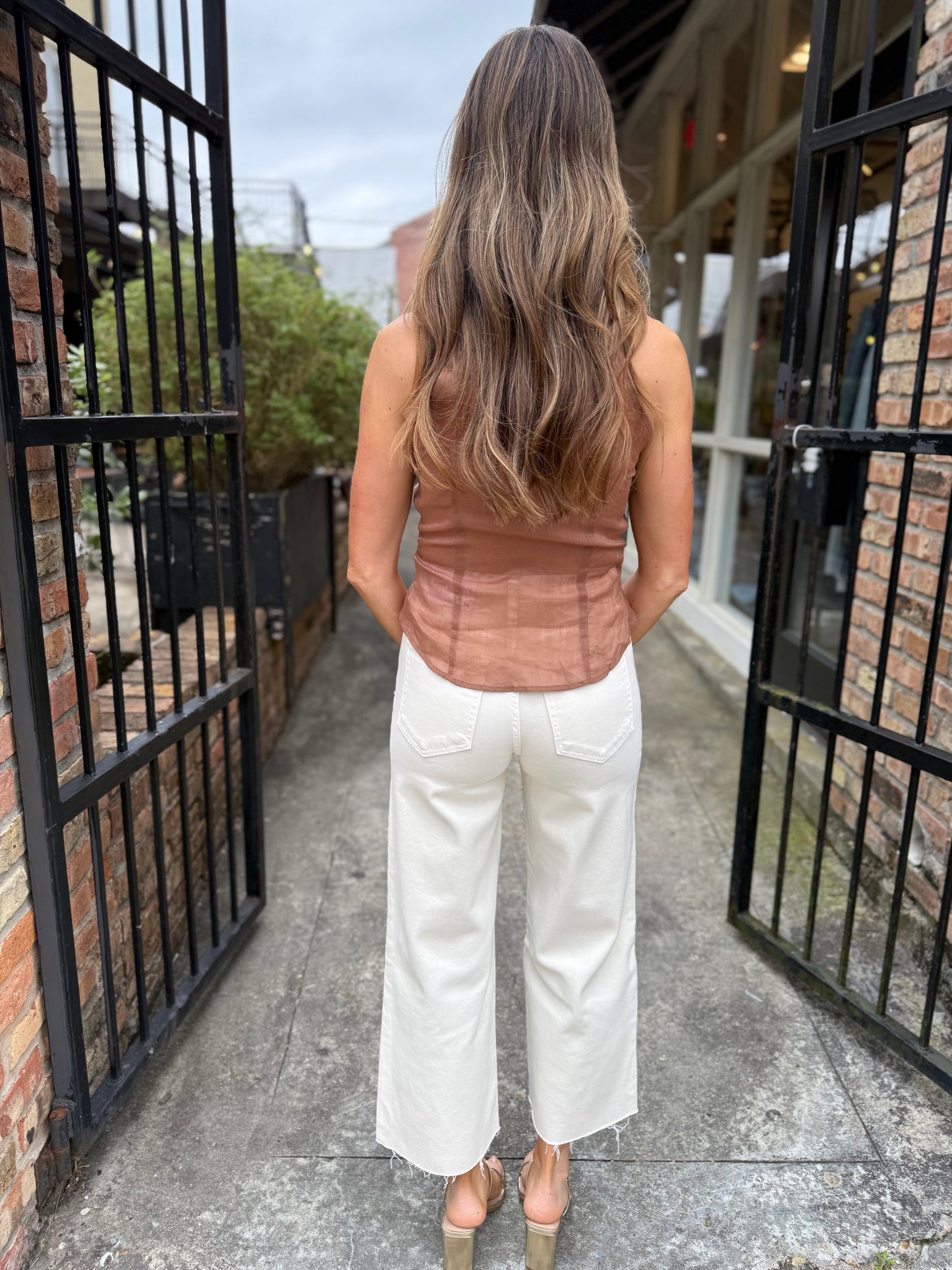 Nancy Collared Halter- Caramel