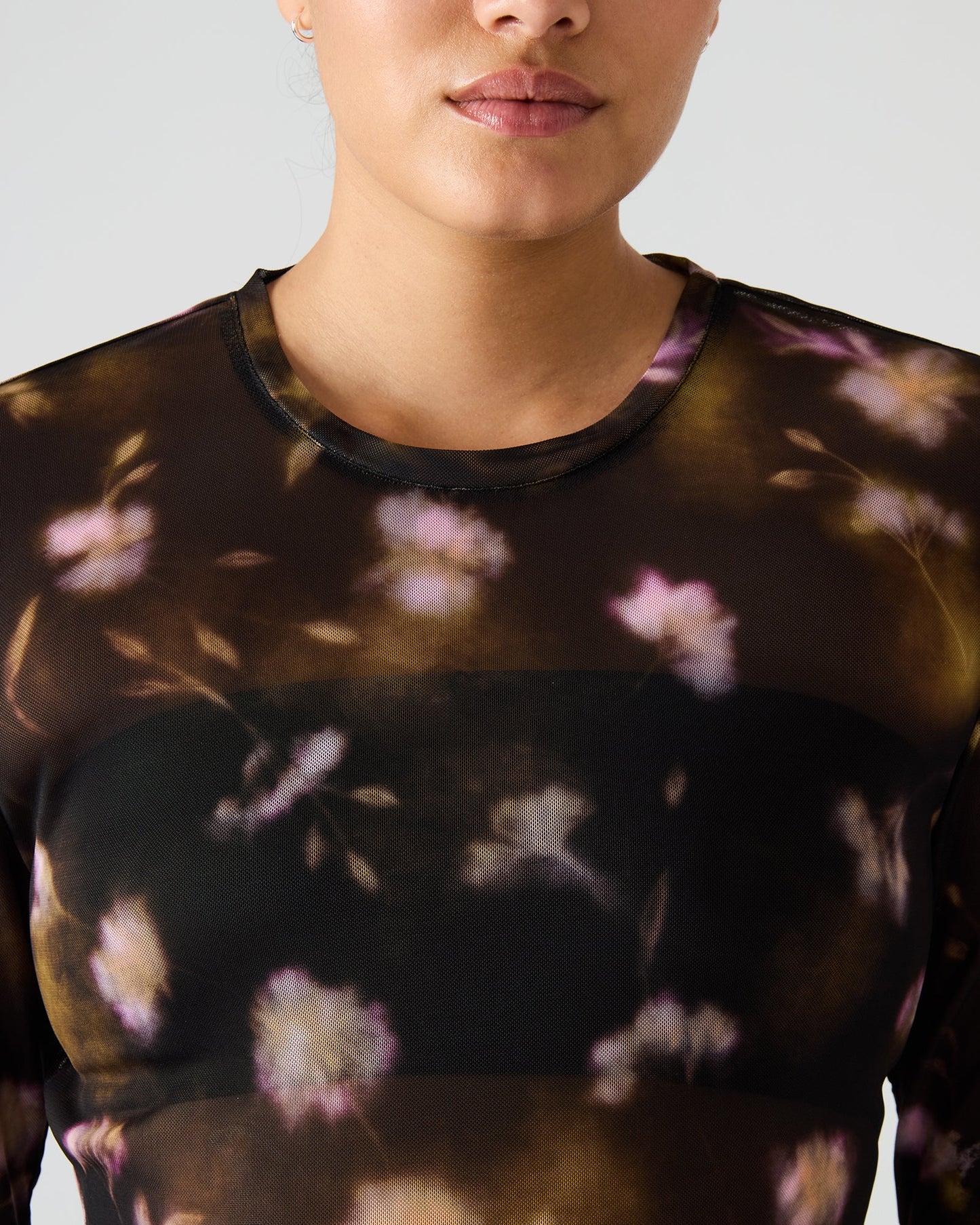 Lilianna Mesh Multi Top- Black