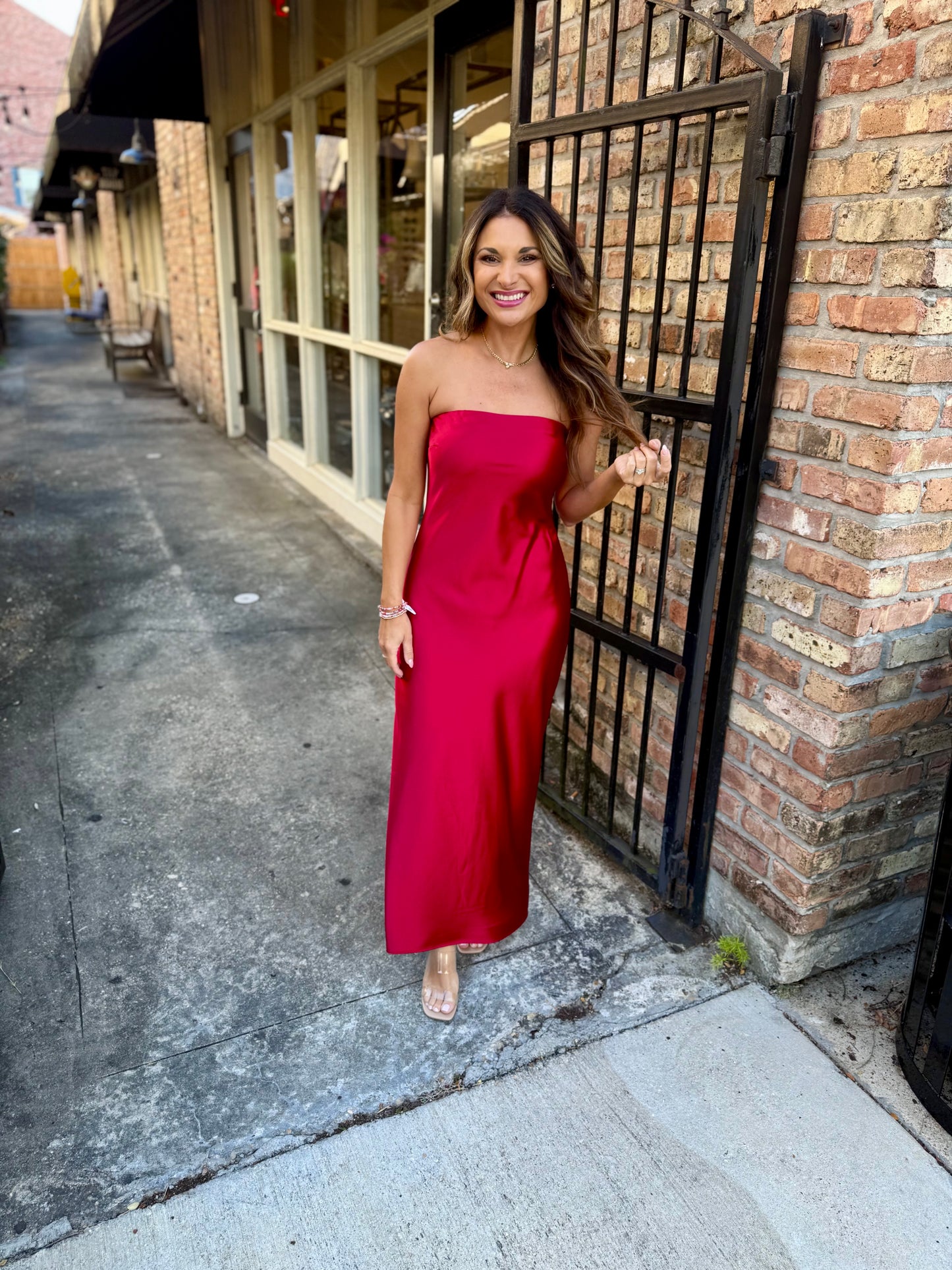 Jessamine Maxi Dress- Dark Red