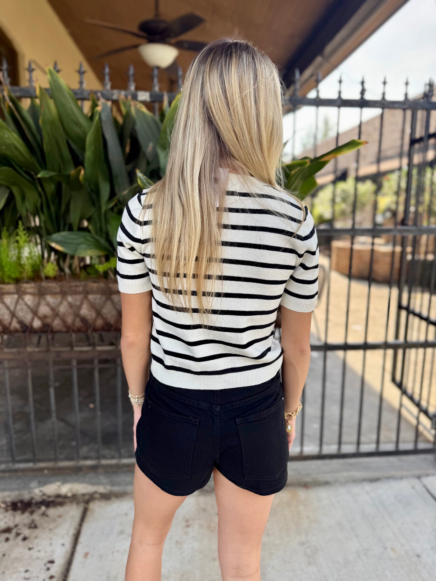 Brightin Denim Skort- Washed Black