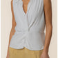 Sara Linen Top- White