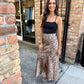 Shelby Satin Maxi Skirt- Leopard