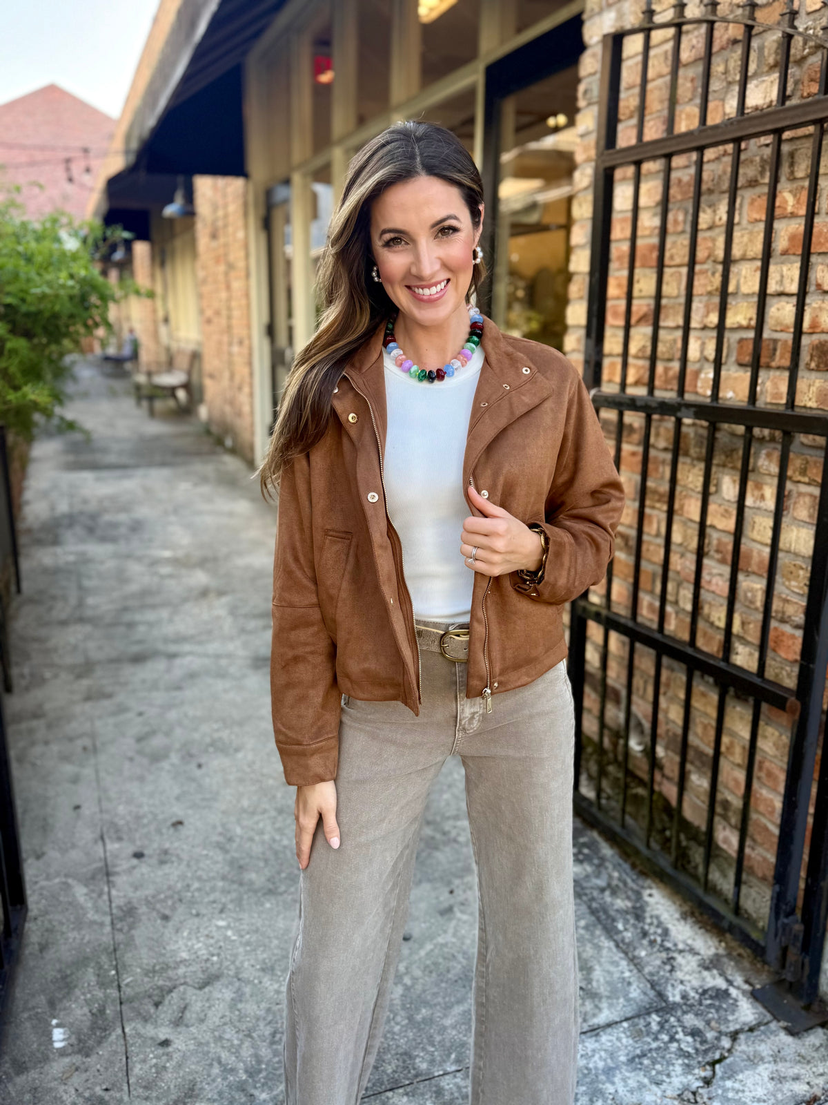 Meg (Milk Tea) HR Side Panel Denim