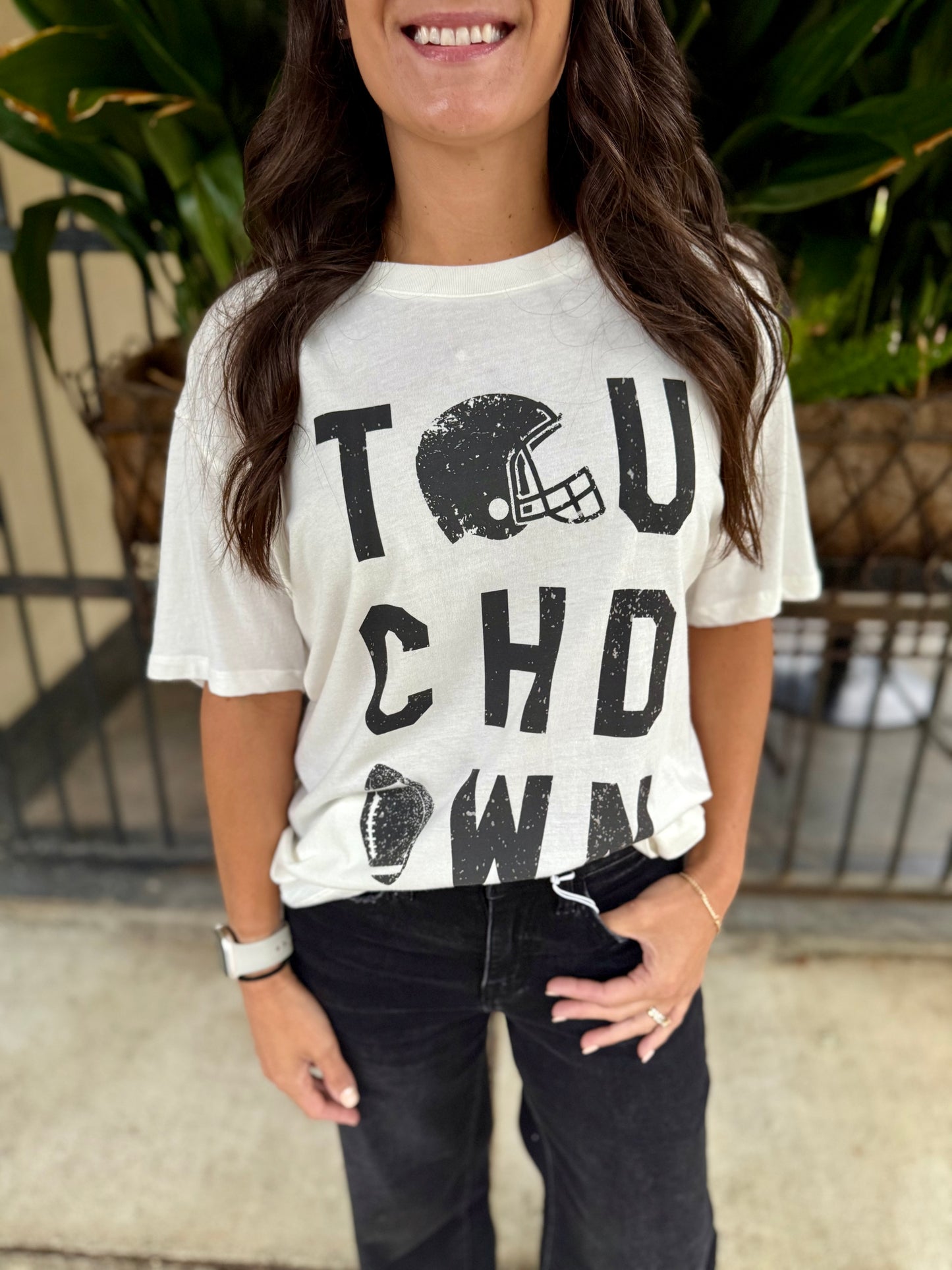 Z Supply Boyfriend Touchdown Tee- Vanilla Ice