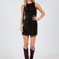 Midnight Oil Velvet Mini Dress- Dark Moss