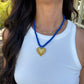 Cord Necklace- Royal Blue/Heart