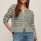 Z Supply Madina Stripe Cardigan- Aqua