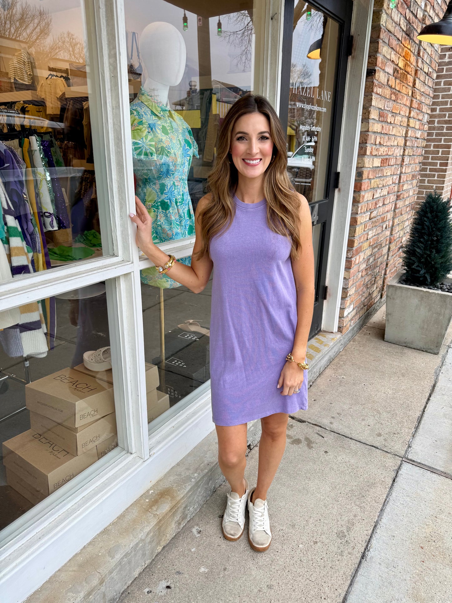 Peter Sleeveless Pocket Dress- Dusty Purple