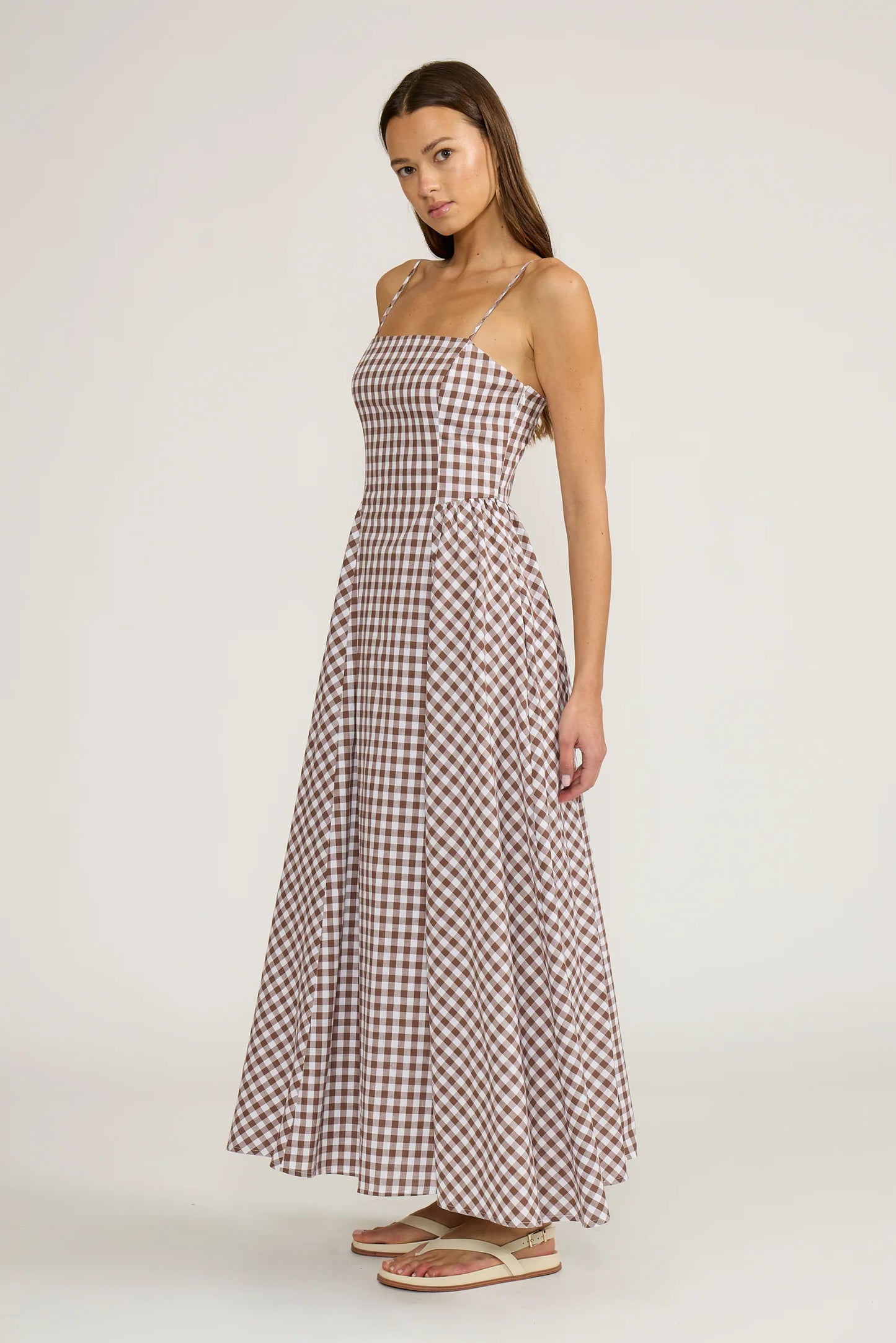 Kalley Maxi Dress- Brown