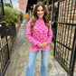 Ho Ho Ho Crown Sweater- Pink