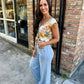 Limoncello Ruched Tank- Sunflower