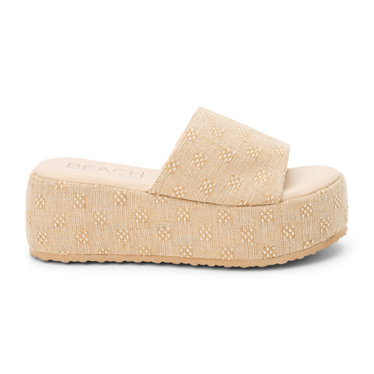 Pismo Wedge Platform Sandal- Sand Multi