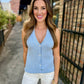 Sandy Halter Vest- Light Blue