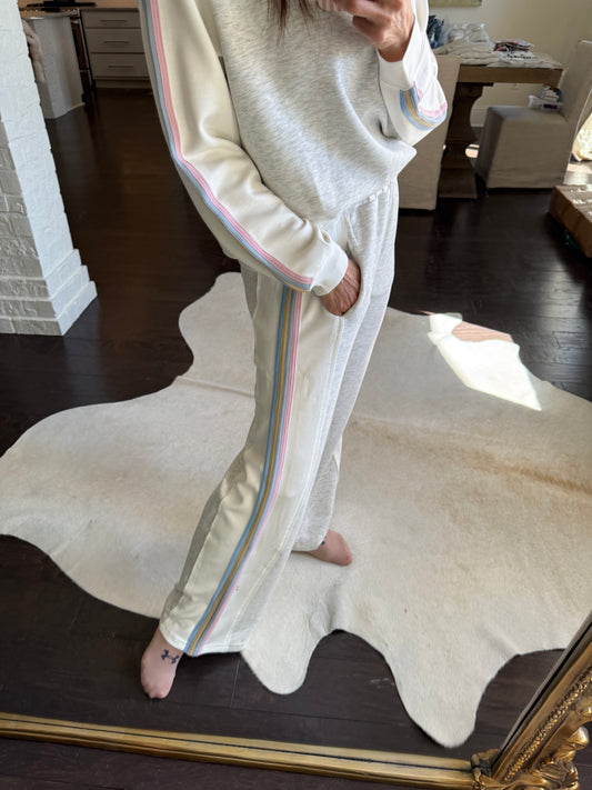 Varsity Striped Cloud Pant- Grey