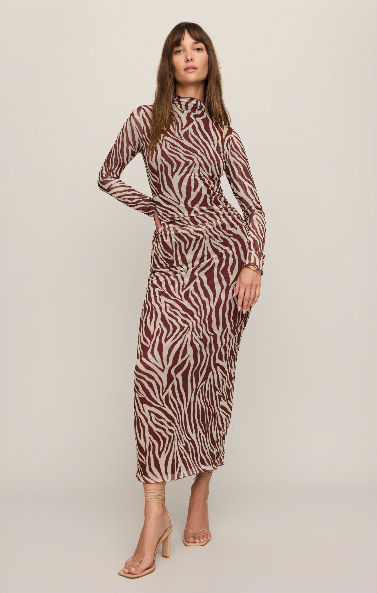 Z Supply Sevilla Zebra Mesh Midi Dress