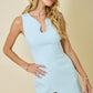 Wavy Cutout Tweed Dress- Lt Blue