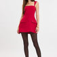Amanda Mini Romper Dress- Cherry Cola